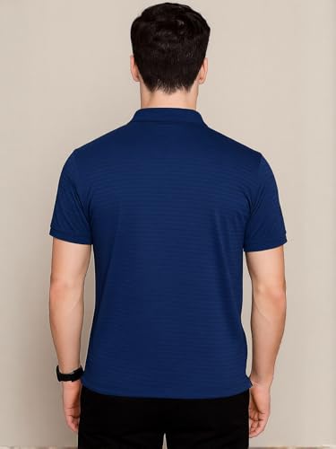 Image of Preneum Men's Polo T‑Shirt | Comfortable Rich Polycotton, Band Collar, Regular Fit | Stylish & Premium All Day Wear (Available in Plus Sizes)
