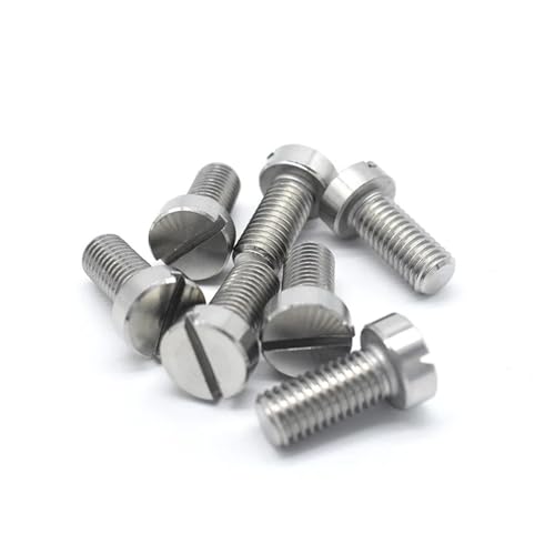 ENTAOER 10-50 個 M1.6 M2 M2.5 M3 M4 M5 M6 M8 M10 304 A2-70 ステンレス鋼 GB65 マイナスキャップヘッドスロットコラム丸頭ネジボルト(20mm,M5(10pcs))