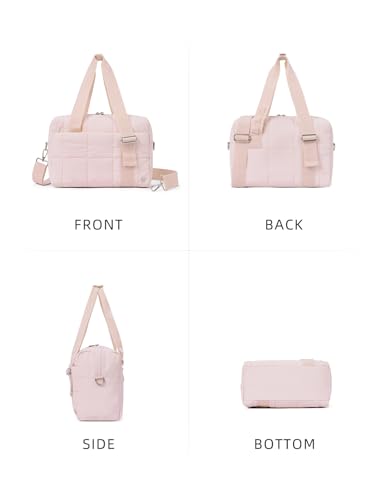 Image of WESTBRONCO Small Puffer Crossbody Bags for Women, Mini Puffy Quilted Gym Bag Lightweight Tote Bag with Zipper Compartments
