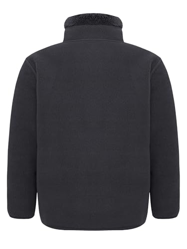 TiaoBug Kids Boys Girls' Sherpa Full Zip Sweatshirt Fall Winter Warm Coat Casual Long Sleeve Jacket for Daily Wear2