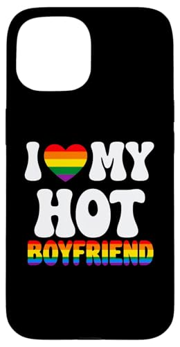 I Love My Gay Boyfriend Awesome LGBTQ Pride Tees Carcasa para iPhone 15