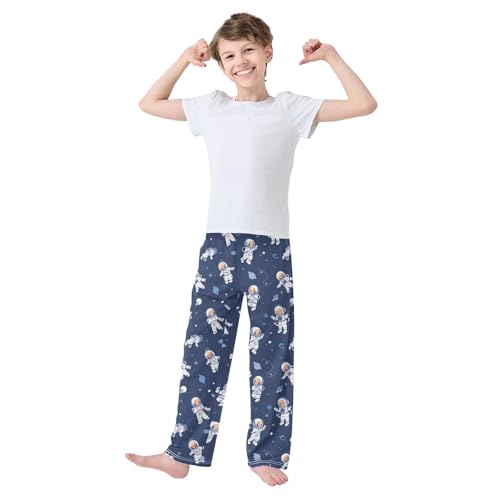 Boys' Pants Astronauts Space Black Long Bottoms Jogger Pants Elastic Waist Trousers with Pockets S-XL2