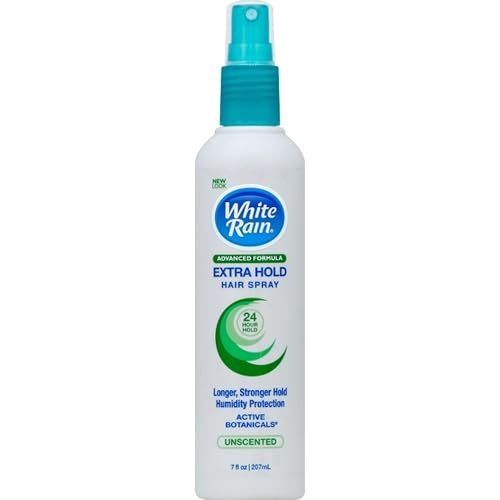 White Rain Hairspray Extra Hold Unscented, 7 oz (Pack of 12) - Non-Aerosol Hair Spray Extra Hold for Men & Women, Advanced Formula with Humidity Protection, Fragrance-Free, Non-Sticky, All Hair Types