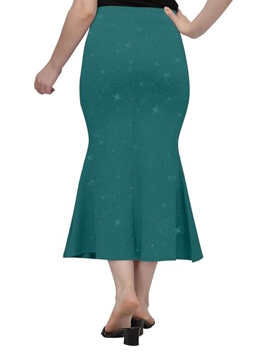 Image of Mehrang Stretchable Shimmer Saree Shapewear Petticoat for Women, Skirts for Women,Shape Wear Dress for Saree