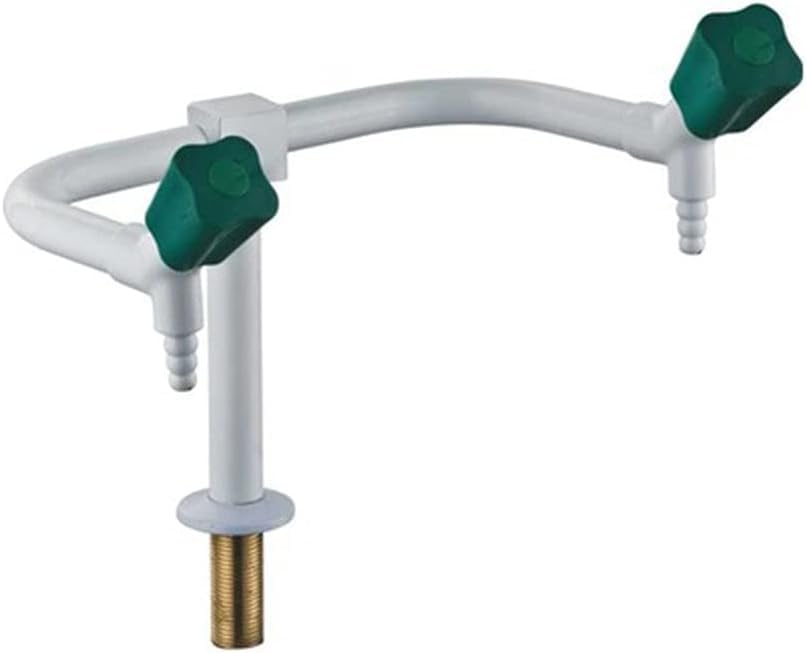 Grifo doble de cobre para uso en laboratorio, diseño plano duradero para un control eficiente del agua