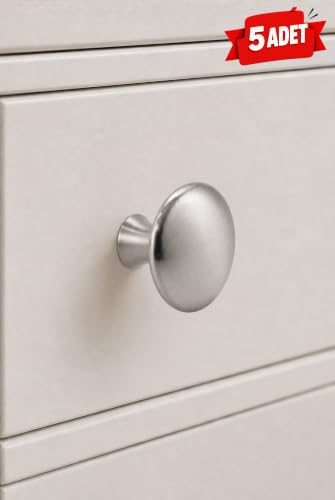 Inox Çekmece Düğmesi | Paslanmaz Modern Dolap Kulpu | Mutfak Banyo Mobilya Kulbu