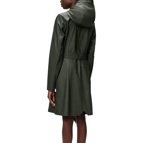 RAINS Curve W Jacket Waterproof Windproof Water-Repellent Lightweight Breathable Silhouette Adjustable Hood Soft-Touch Finish2