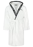 Kappa Unisex Bademantel mit Kapuze 100% Baumwolle Gr. S-4XL, Farbe:Weiss, Bekleidungsgröße:XXL