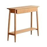 GRANDE CAPACITÀ: tavolo da ingresso, dotato di due cassetti a doghe a doppio strato con maniglie nascoste nella parte inferiore. I cassetti misurano L 31 x P 20 x H 7 cm, perfetti for riporre chiavi, posta e piccoli oggetti. Uno spazioso ripiano inferiore offre spazio for gli oggetti essenziali di tutti i giorni e spazio for oggetti decorativi come piante in vaso o un vassoio di benvenuto
