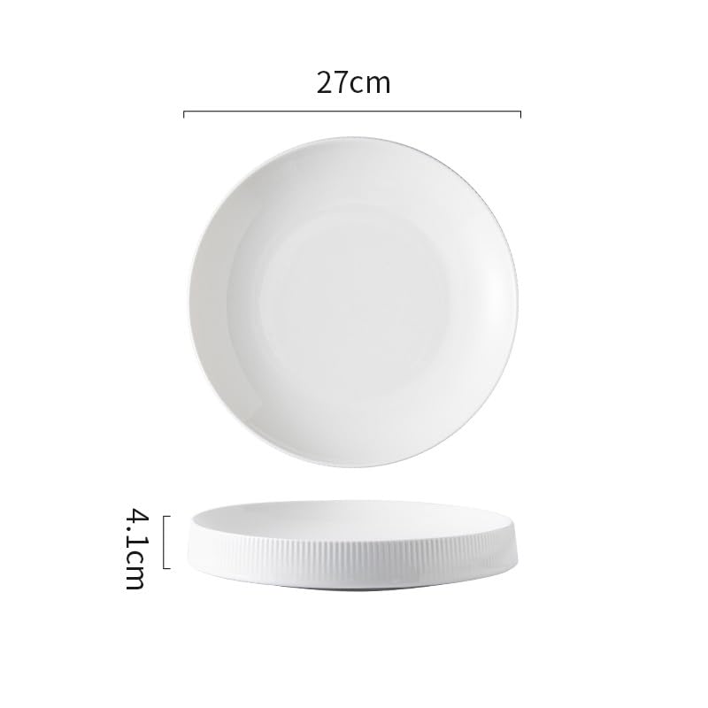 Talerze obiadowe, 21,5 cm, zachodni talerz do zupy, japońska miska na ryż, domowa i komercyjna, sałatka warzywna, zastawa stołowa, kuchnia, restauracja, kuchnia, salaterka (26,7 cm)
