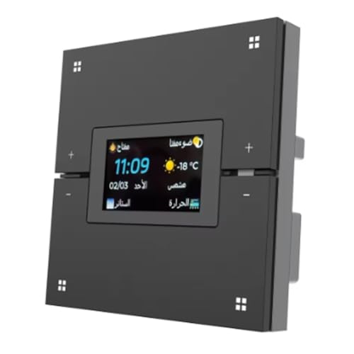 Blmirror Tuya Smart Multifunctional Central Control Panel ZigBee Dimming Switch H Home Automation Wireless Lighting Control System Black