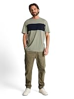 TOM TAILOR Herren 1051674 T-Shirt, 10767-Greyish Shadow Olive, S – Ansicht 2