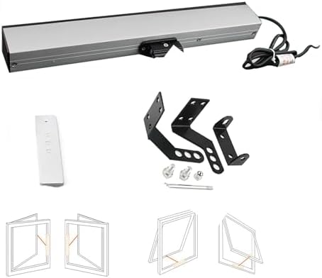 24V Electric Chain Window Opener with Remote Control & Switch - Automatic Actuator for Skylight - 220V, Rain Sensor, 400mm Stroke, Ideal for Home & Office