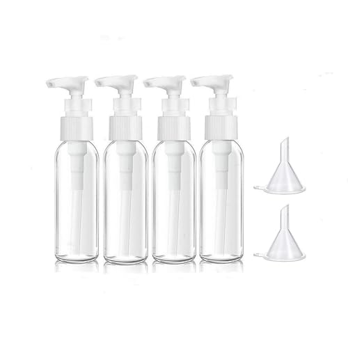 MORICOH 4 Pièces Flacon Vide Voyage 100ml, Bouteilles Voyage en Plastique vides (Flacon à Pompe)