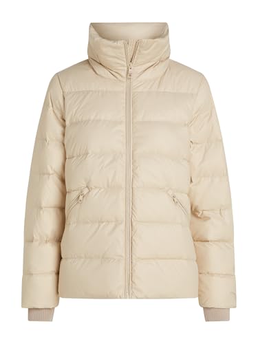 Tommy Hilfiger Damen Pufferjacke Down Funnel Jacket Kurz, Beige (Classic Beige), XXS – Ansicht 1