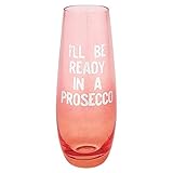 Slant Collections Creative Brands Stemless Champagne Glass, 10-Ounce, Ready In Prosecco