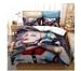 Xiuer Hot Film Parure de lit imprimée en 3D pour fille Harley Quinn Motif Harley Quinzel Taille King (rouge, 135 x 200 cm)