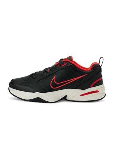 Nike Air Monarch IV Scarpe da allenamento da uomo, Grigio Fumo Scuro/Nero/Rosso Picante, 11