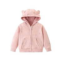 LitBud Felpa con cappuccio con zip per ragazze, giacca con cappuccio a maniche lunghe, felpa per bambini, abbigliamento età 1-8 anni, Fiore2, 6-7 Anni
