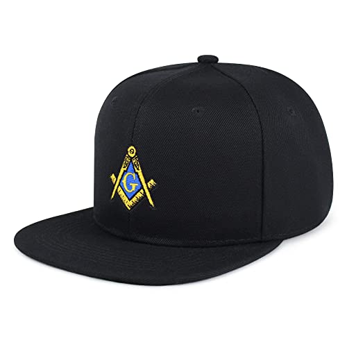 JPAK Masonic Symbol Hip-Hop Snapback Hat Embroidered Baseball Cap Freemason