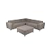 Produktbild greemotion Lounge Set Aluminium DALLAS für Outdoor & Indoor - Alu Loungemöbel Garnitur 3 teilig für Garten & Terrasse - Loungeset in Anthrazit Grau mit Eckbank