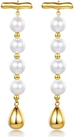 JOERPH 925 Sterling Silver Pearl Earrings Fashion Jewellery Christmas Gifts for Women Girls