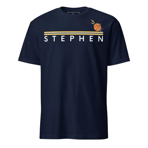 T-shirt basketball Stephen bleu marine XL en coton épais de qualité