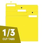 RAZCC File Folders, 100-Pack, 1/3 Cut, Letter Size, Yellow, Great for Organizing and Easy File Storage - Image 4