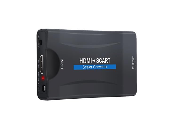 HBFQMDJLX HDMI to SCART Converter, 1080p HD Resolution, NTSC PAL Compatible, Plug and Play,Applicable to PS3/ Set-top Box/DVD/TV