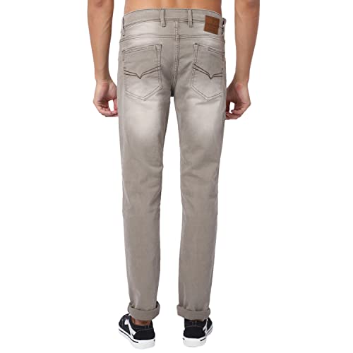 Image of Cantabil Men Blue Cotton Regular Fit Casual Jeans (P MDNM00165 Beige)