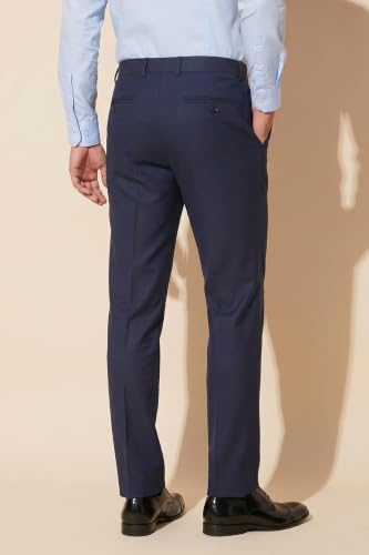 Image of Peter England Men Mid Rise Slim Fit Premium Flat Front Formal Trouser