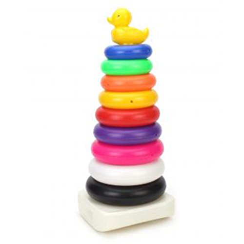 Image of Ratna's Duck Stacking Ring for Kids. Helps Kids recognise Different Colour and Sizes (Jumbo 9 Rings)