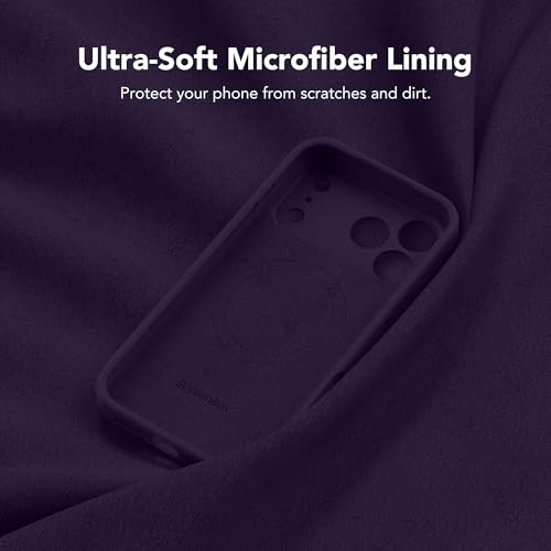Image of Magnetic for iPhone 17 Pro Max Case, Compatible with MagSafe, [Full Camera Protection][Screen Protector] Silicone Shockproof Protective Phone Case for iPhone 17 Pro Max 6.9 inch, Deep Purple