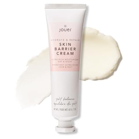 Jouer Skin Barrier Cream - Skin Barrier Repair Moisturizer - Hydrating Hyaluronic Acid DD Cream - Wrinkle Cream - Anti Aging Night Face Cream with Alpha Lipoic Acid and Coq10-2 oz Cover