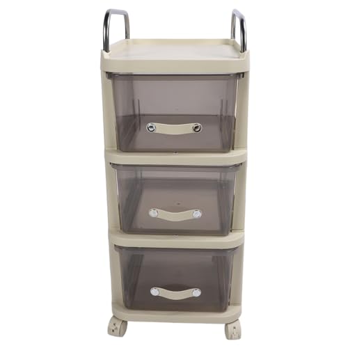 Cômoda Com Rodinhas, Arquivo Flexível Com Rodinhas, Multifuncional, Prática para o Quarto (3 camadas