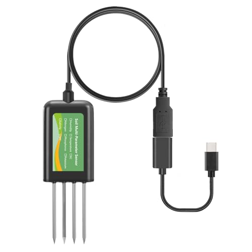 USB土壌テスターツールIP68リアルタイムデータエクスポートおよび農業用耐性耐性プローブステンレス鋼土壌メーター