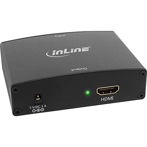InLine 65004 Konverter VGA+Audio zu HDMI, Eingang VGA und Cinch Audio Stereo, Ausgang HDMI, inkl. Netzteil