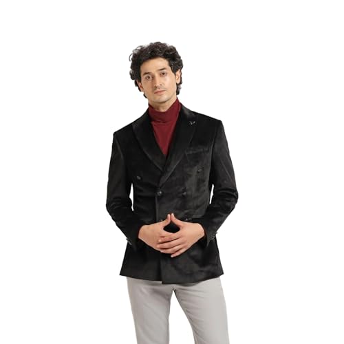 Image of Blackberrys Men Black Solid Blazers
