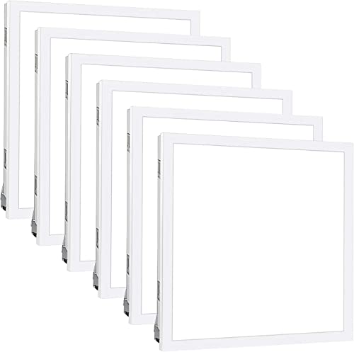 2x2FT LED Flat Panel Troffer Light, 40W 5000K Recessed Back-Lit Drop Ceiling Light, 5200lm Lay in Fixture for Office, 0-10V Dimmable, 3-Lamp F17T8 Fixture Replacement, ETL Listed 100-277V - DLC 6 Pack 2x2FT LED Flat Panel Troffer Light, 40W 5000K Recessed Back-Lit Drop Ceiling Light, 5200lm Lay in Fixture for Office, 0-10V Dimmable, 3-Lamp F17T8 Fixture Replacement, ETL Listed 100-277V - DLC 6 Pack