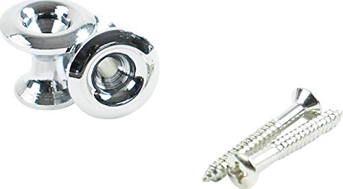 Kluson California Custom Jumbo Guitar/Bass Strap Buttons, Chrome