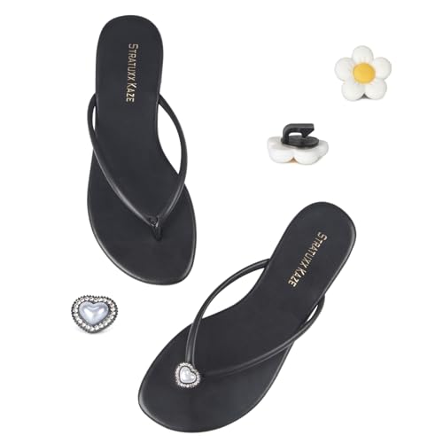 Stratuxx Kaze Flip Flops for Women Open Toe Slide Flat Sandals Casual Summer Beach Thong Slippers