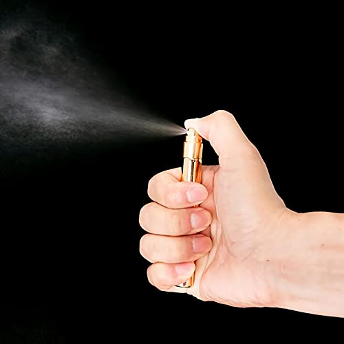 BasicPacking Pack of 48, Gold UV Coated 10 ml Portable Perfume Bottles Spray Perfume Bottle, 10ml Mini Glass Perfume Sprayer Bottles for Travel Purse Handbag Pocket Luggage+ 8 x Funnel - Image 4