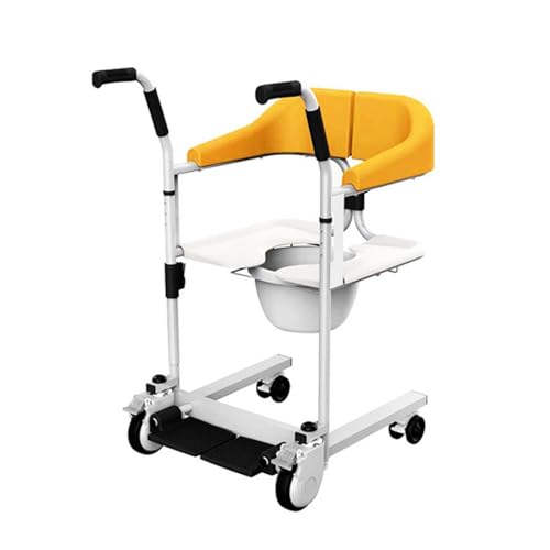 LIBRACTA Grúa para Elevación Y Traslado De Pacientes Grús Hospitalaria, Silla De Ruedas para Minusválidos Y Ancianos De Tránsito Ortopédica Reposapiés Carga Máxima 264 Libras Yellow