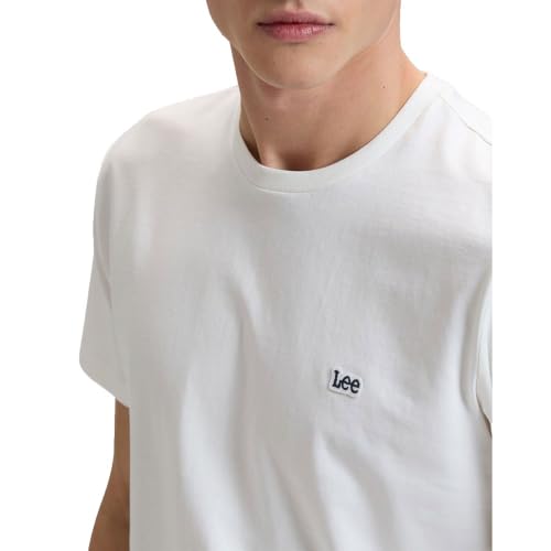 LEE - T Shirt Herren - Regular Fit - Ss Patch Logo Tee - Weiß – Ansicht 4