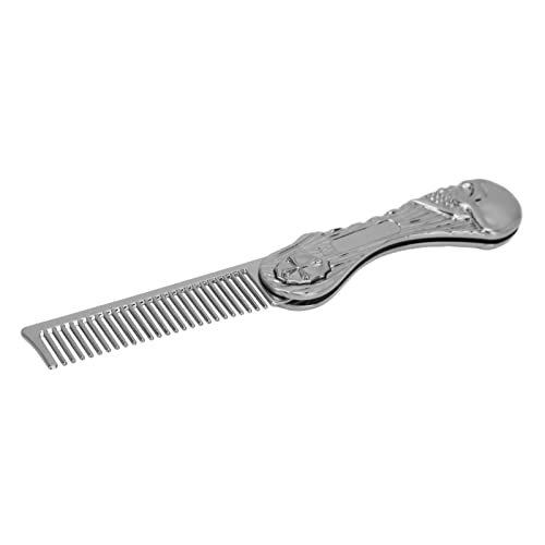 Peine plegable zinc aleación antiestático portátil miniatura 6