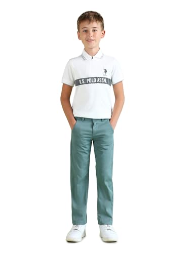 Image of U.S. Polo Assn. Kids Boy's Slim Casual Pants