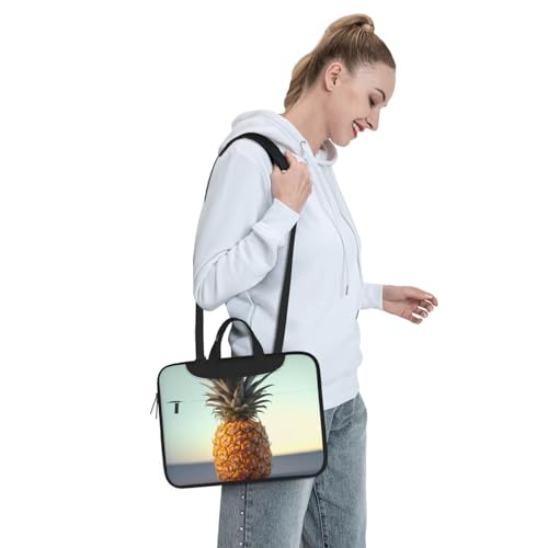 Bolso para portátil KHiry negro con diseño de piña miniatura 7