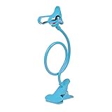 ITART Plastic Flexible Long Arms Gooseneck Clip Clamp Stand Universal Cell Phone Holder - Blue