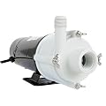 Little Giant 3-MDQ-SC 115 Volt, 1/15 HP, 700 GPH Non-Submersible Magnetic Drive Aquarium Pressure Pump for Cannister Filtration Systems with 6-Ft. Cord, Black/White, 581506