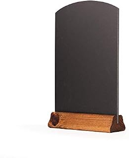 Chalkboards UK WC124F Table Top Chalkboard with Plinth, Wood, Rustic Brown, A4, 31 x 21 x 4 cm